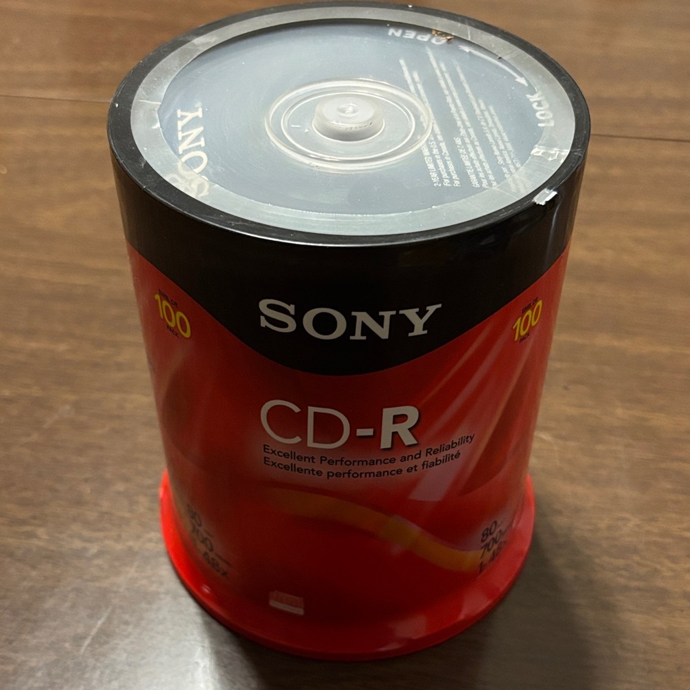 Sony CD-R 100 Disc Spindle